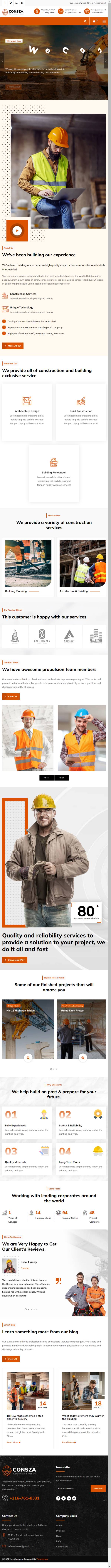 房地产建筑工程企业网站HTML5模板