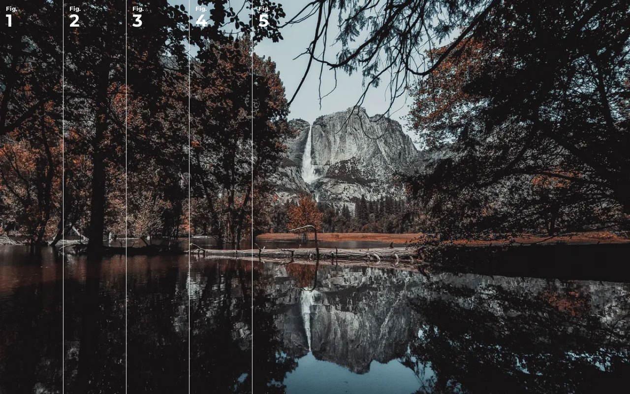 全屏的手風琴幻燈片切換html5特效