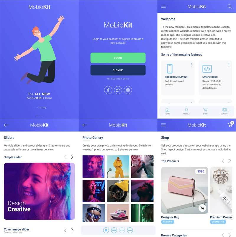 社交博客類app ui工具包模板