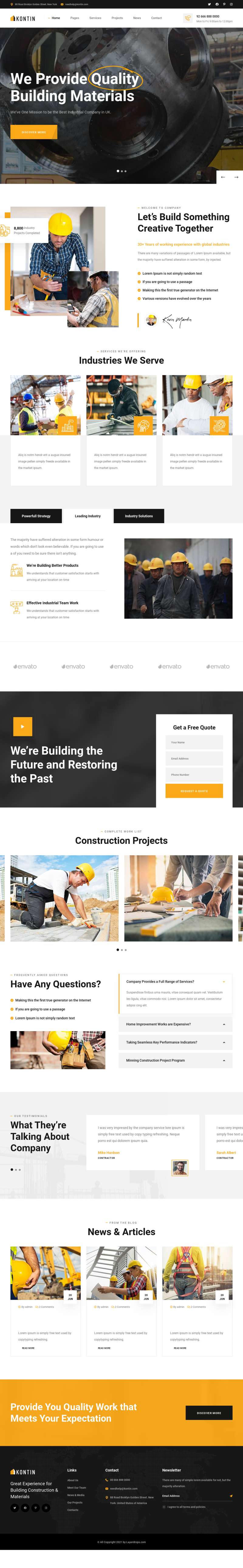 响应式的建筑工业网站html模板