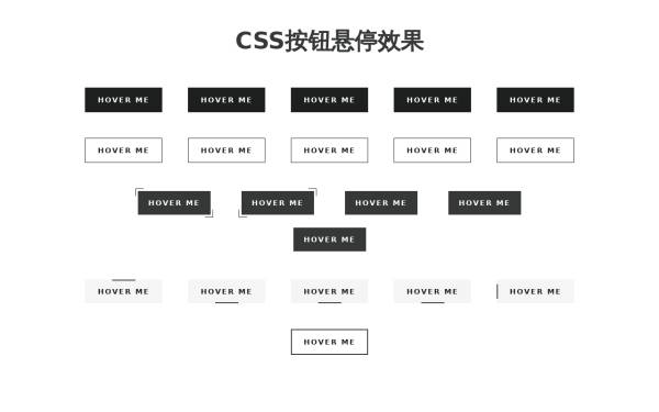 css简洁按钮悬停动画效果