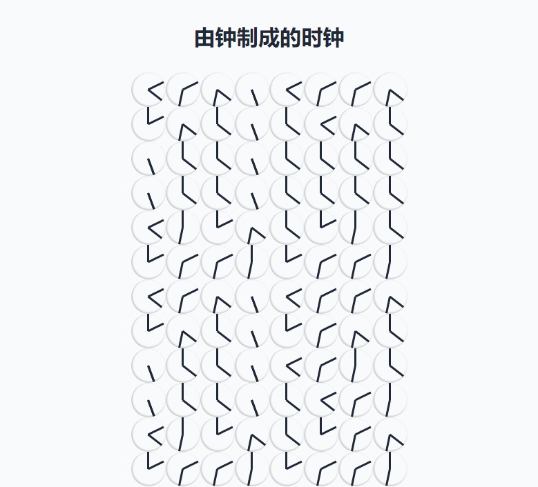 創意的數字矩陣時鐘ui特效