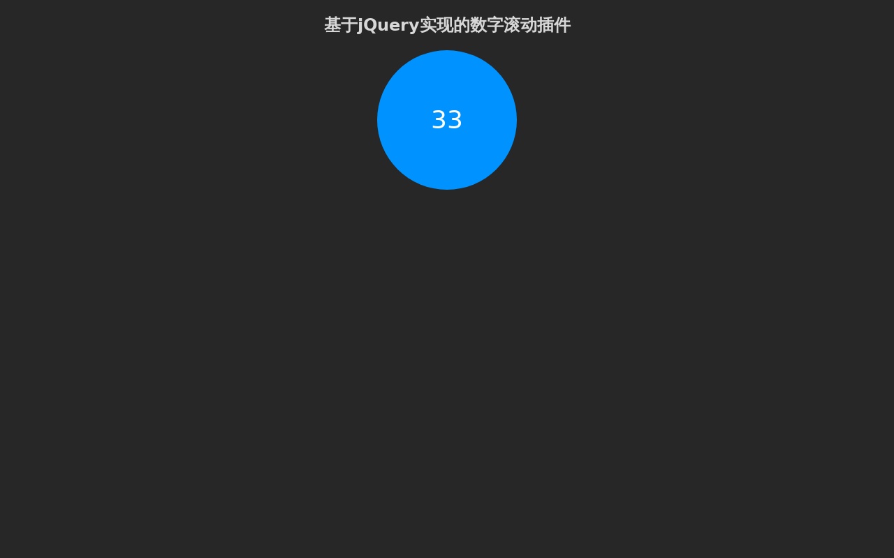 jQuery自定義數字滾動插件