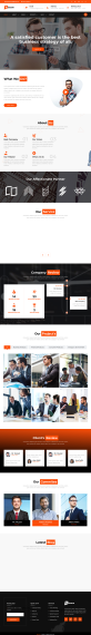 橙色的商业咨询服务网站HTML模板