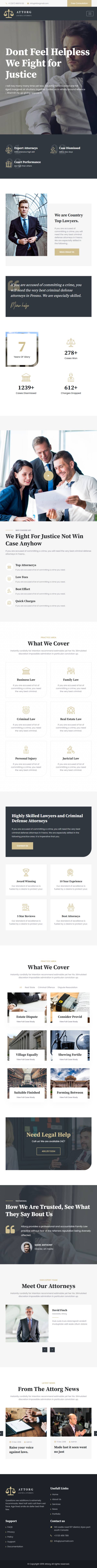 律师事务所网页模板