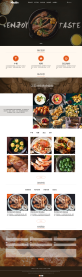 简单宽屏的在线预订美食餐厅网站模板