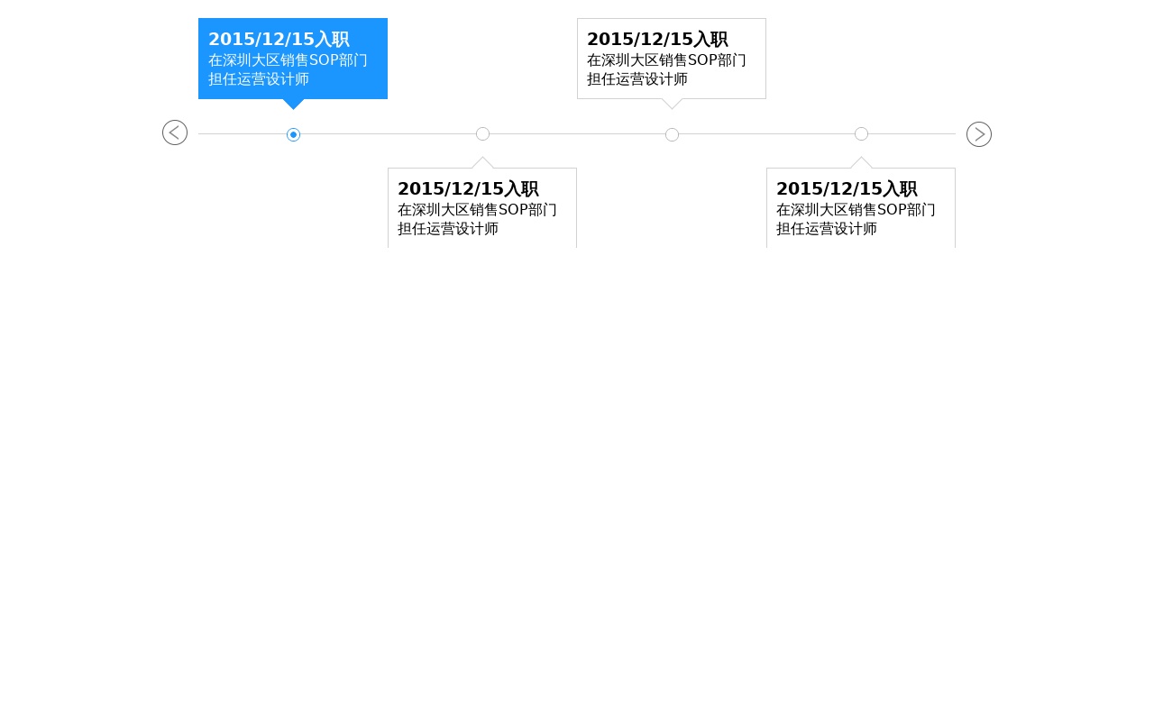 jQuery水平時間軸實現(xiàn)個人歷程代碼