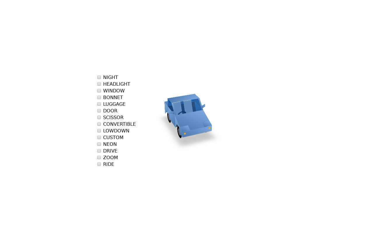 純css3汽車3D模型動畫特效