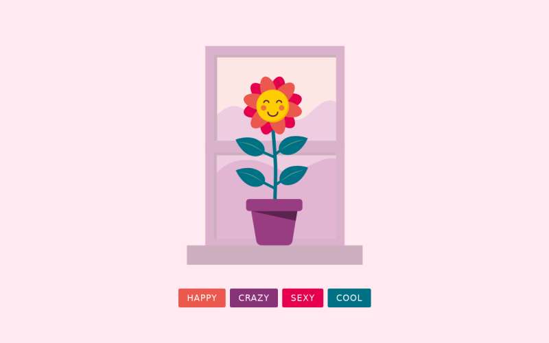 html5 svg可爱的花朵动画特效