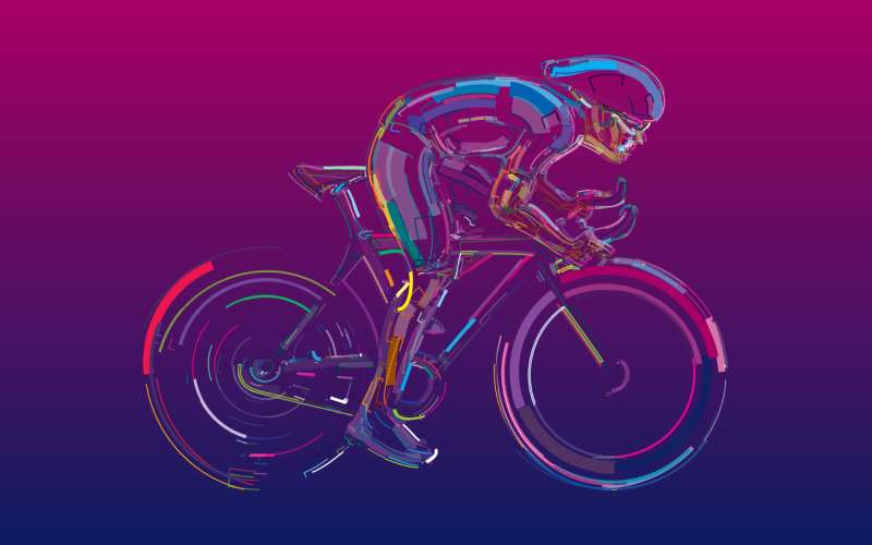 html5 svg流体的3D自行车骑行动画特效