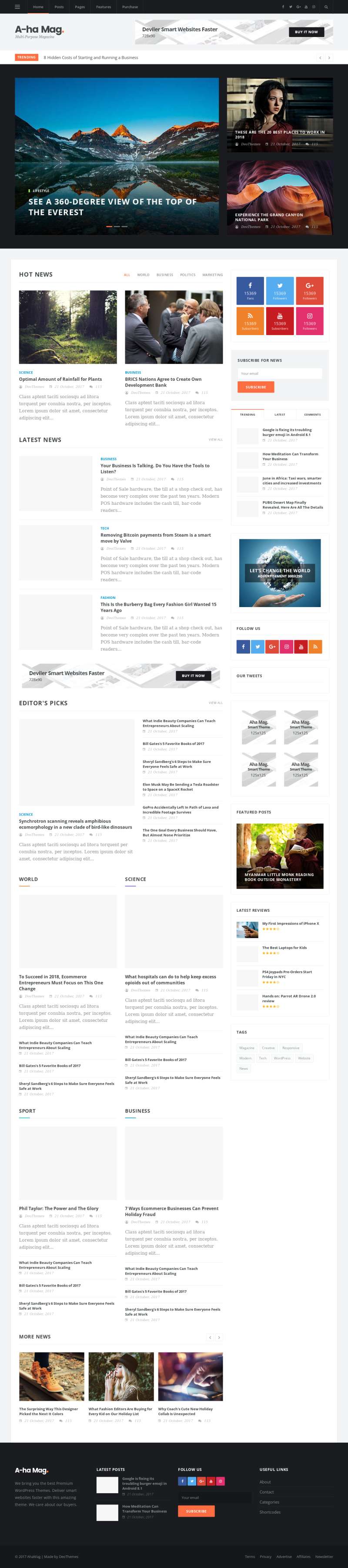 黑色的新闻资讯图片博客网站响应式模板