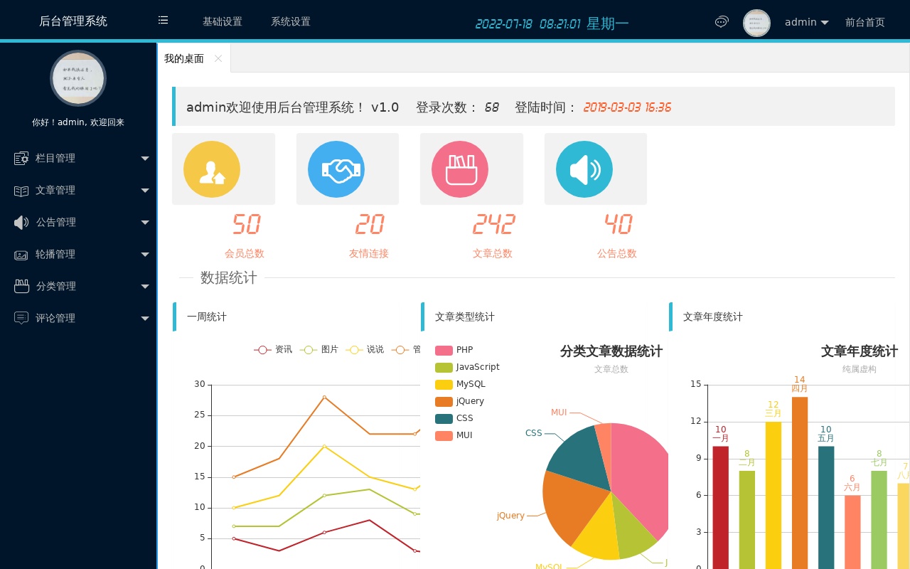 多用途企業(yè)網(wǎng)站后臺管理html模板