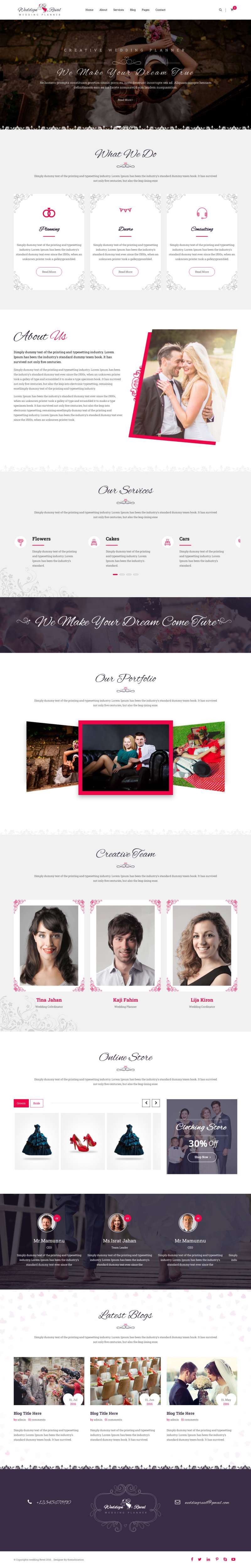 html5大气的婚纱摄影婚礼策划公司网站模板
