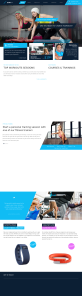 蓝色Bootstrap健身房私教课程网站模板