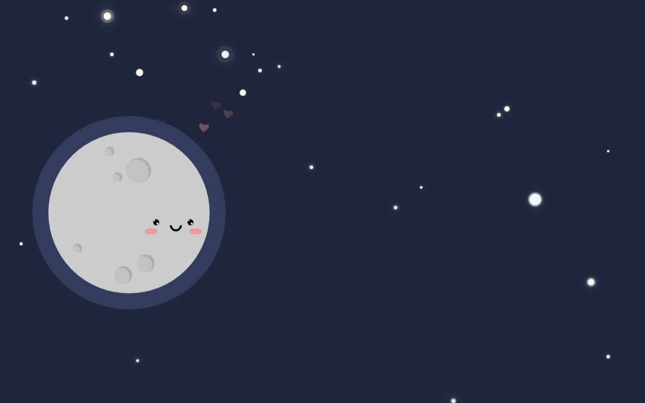css3卡通月亮星空动画场景