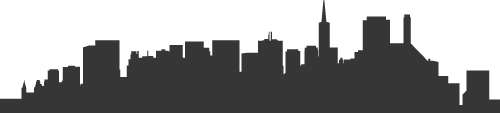 黑色的城市背景图片素材透明png格式下载