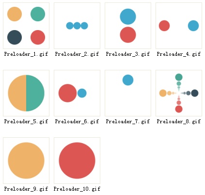 10種扁平風(fēng)格圖標(biāo)_預(yù)加載圖片_loading加載gif動畫圖標(biāo)下載