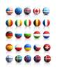 立体圆形的世界各国的国旗图标psd下载