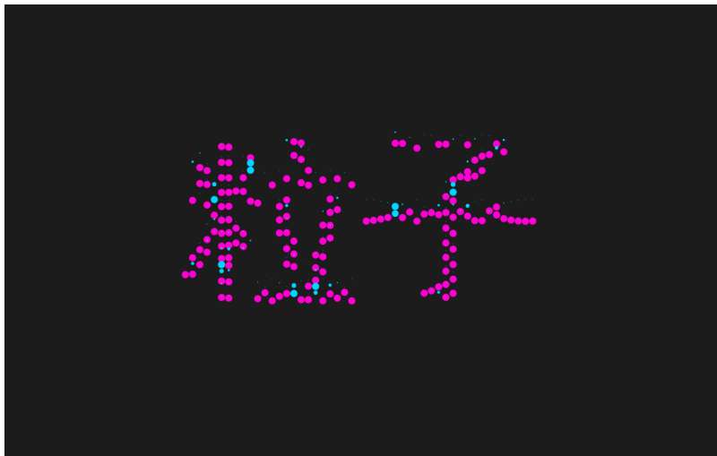 html5 canvas彩色的粒子文字动画特效