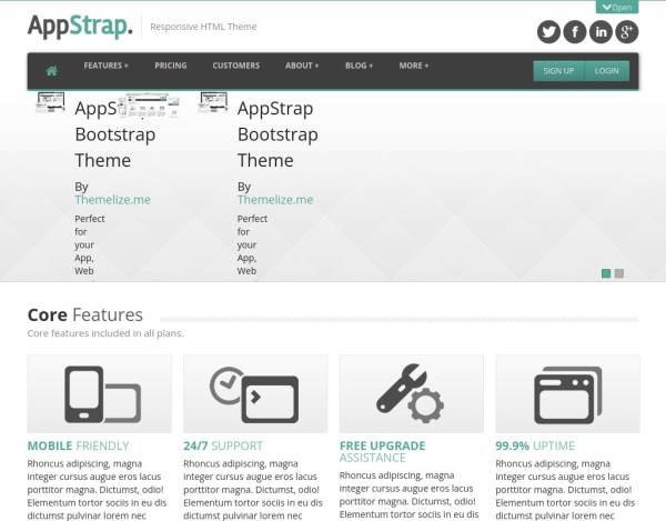 AppStrap自适应html5网页